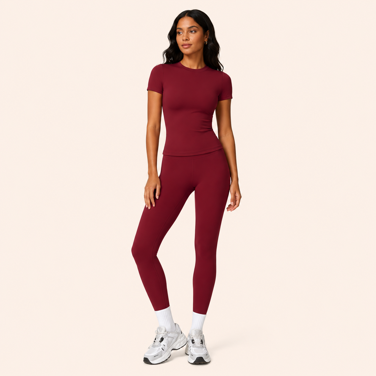 Elevate Your Workout with Our Stylish Women's 2-Piece Yoga Set - Long Sleeve Tracksuit & High Waist Flared Leggings for Ultimate Comfort and Performance