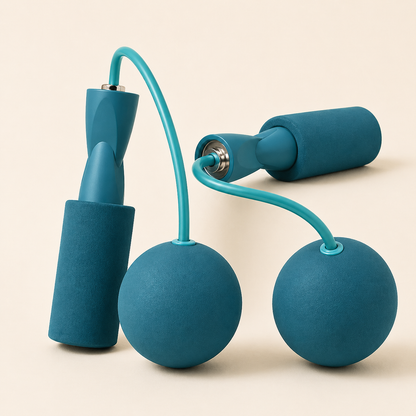 Cordless Jump Rope with Heavy Balls for Home Gym Fitness Training and Bodybuilding
