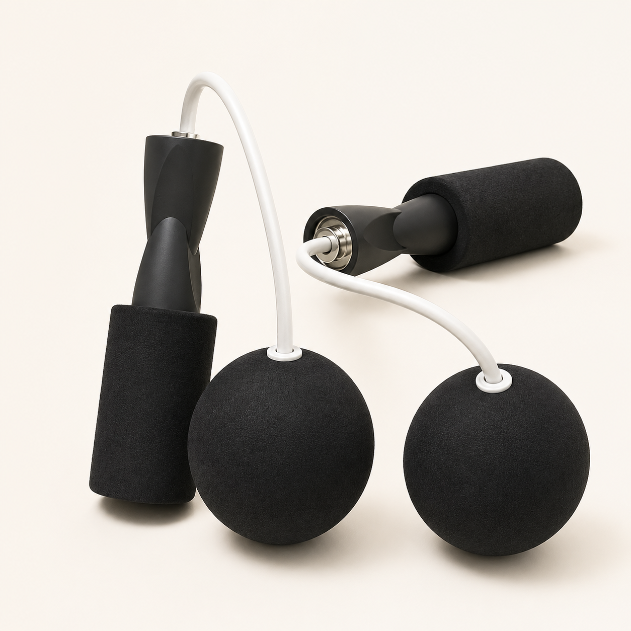 Cordless Jump Rope with Heavy Balls for Home Gym Fitness Training and Bodybuilding
