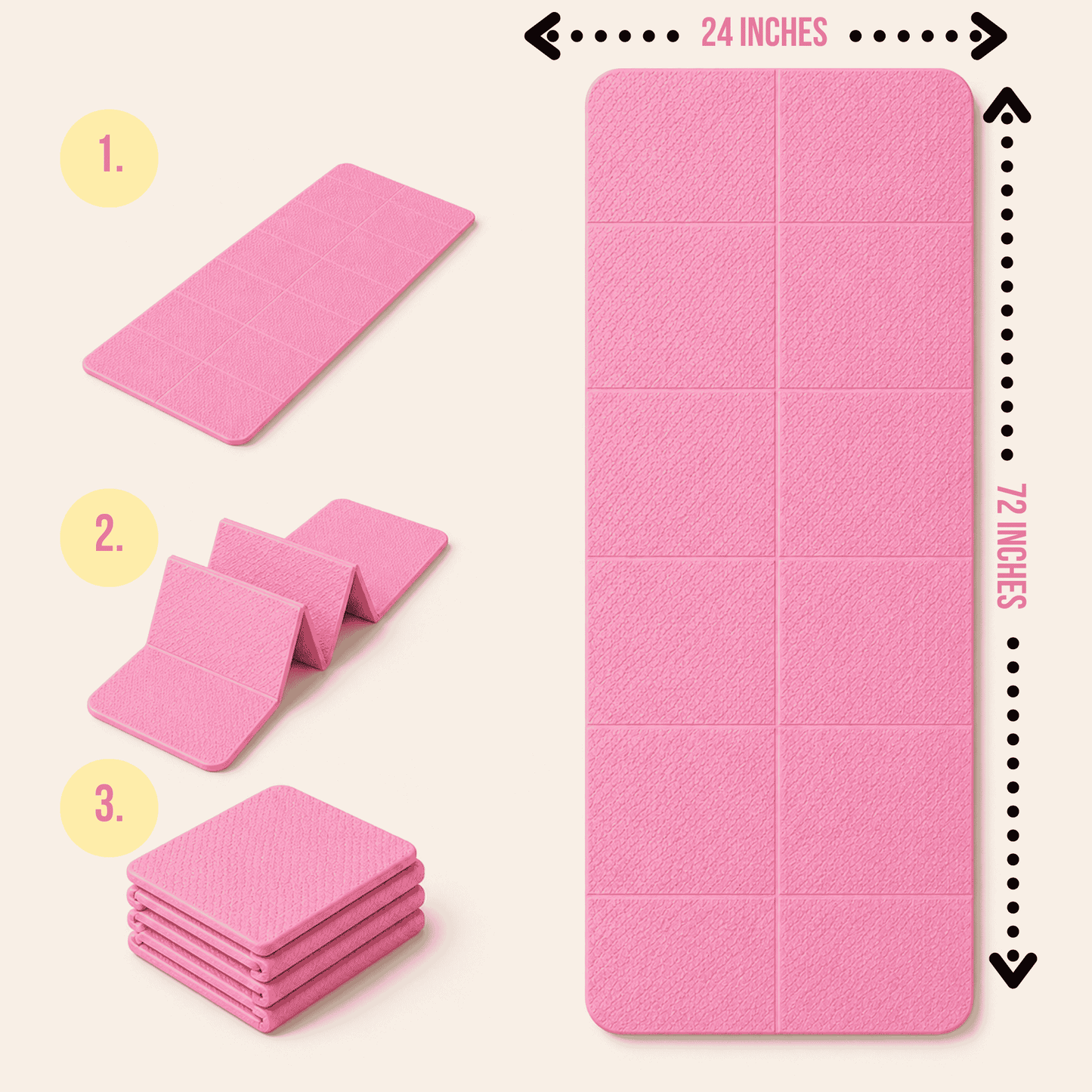 Extra Large 4mm Thick Non-Slip Yoga Mat for Yoga, Pilates, and Home Workouts