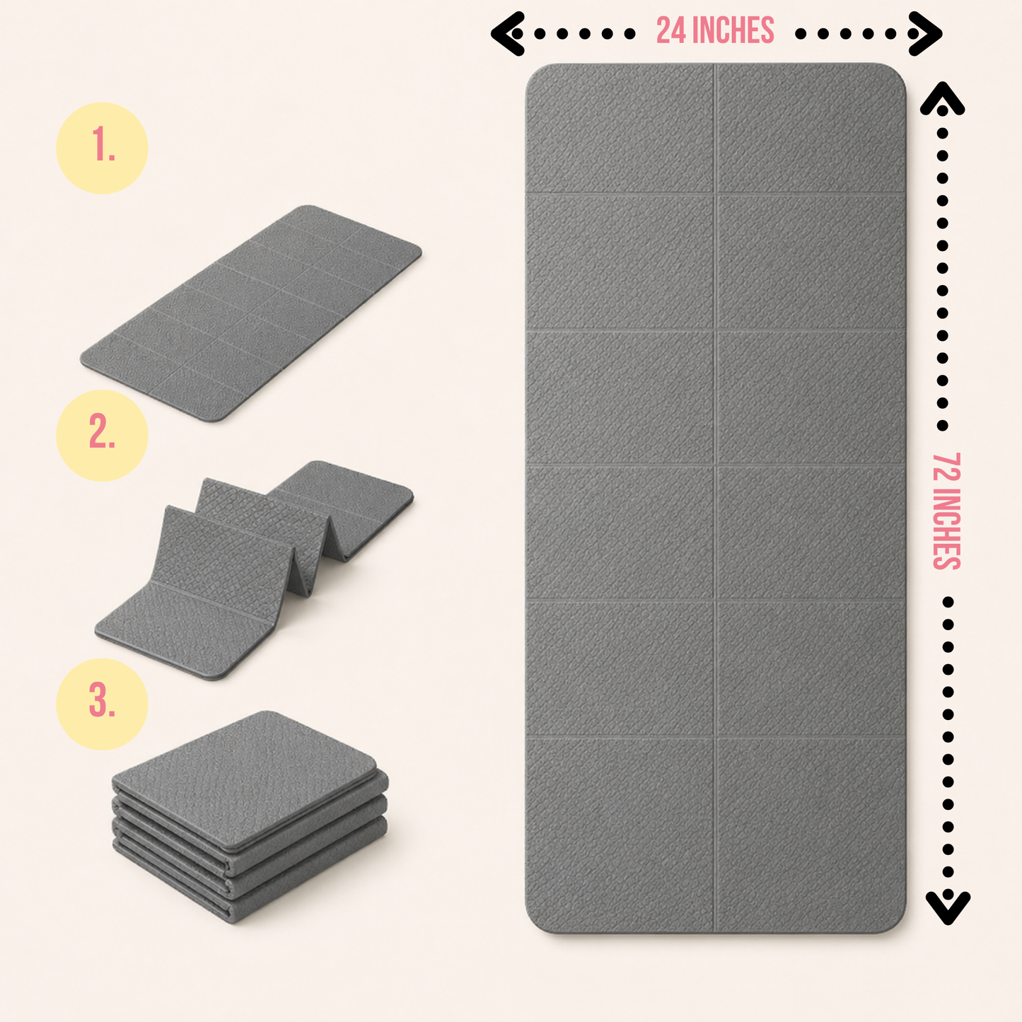 Extra Large 4mm Thick Non-Slip Yoga Mat for Yoga, Pilates, and Home Workouts