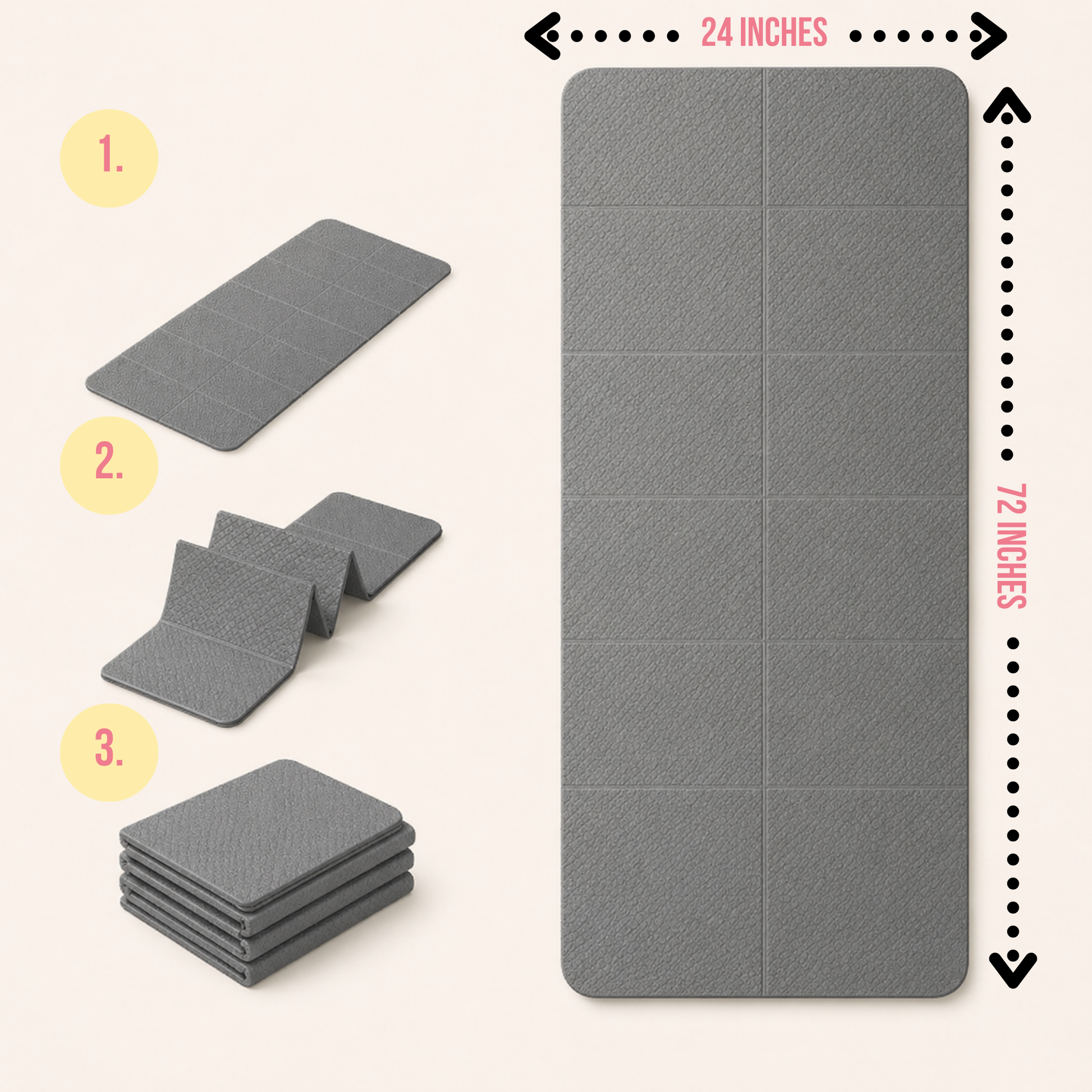 Extra Large 4mm Thick Non-Slip Yoga Mat for Yoga, Pilates, and Home Workouts