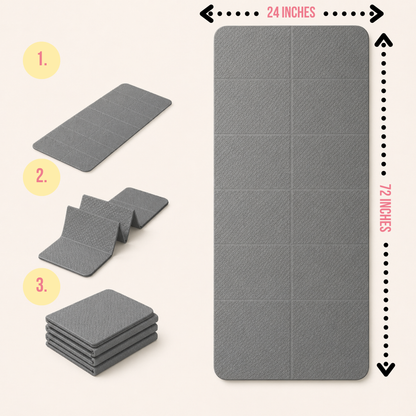 Extra Large 4mm Thick Non-Slip Yoga Mat for Yoga, Pilates, and Home Workouts
