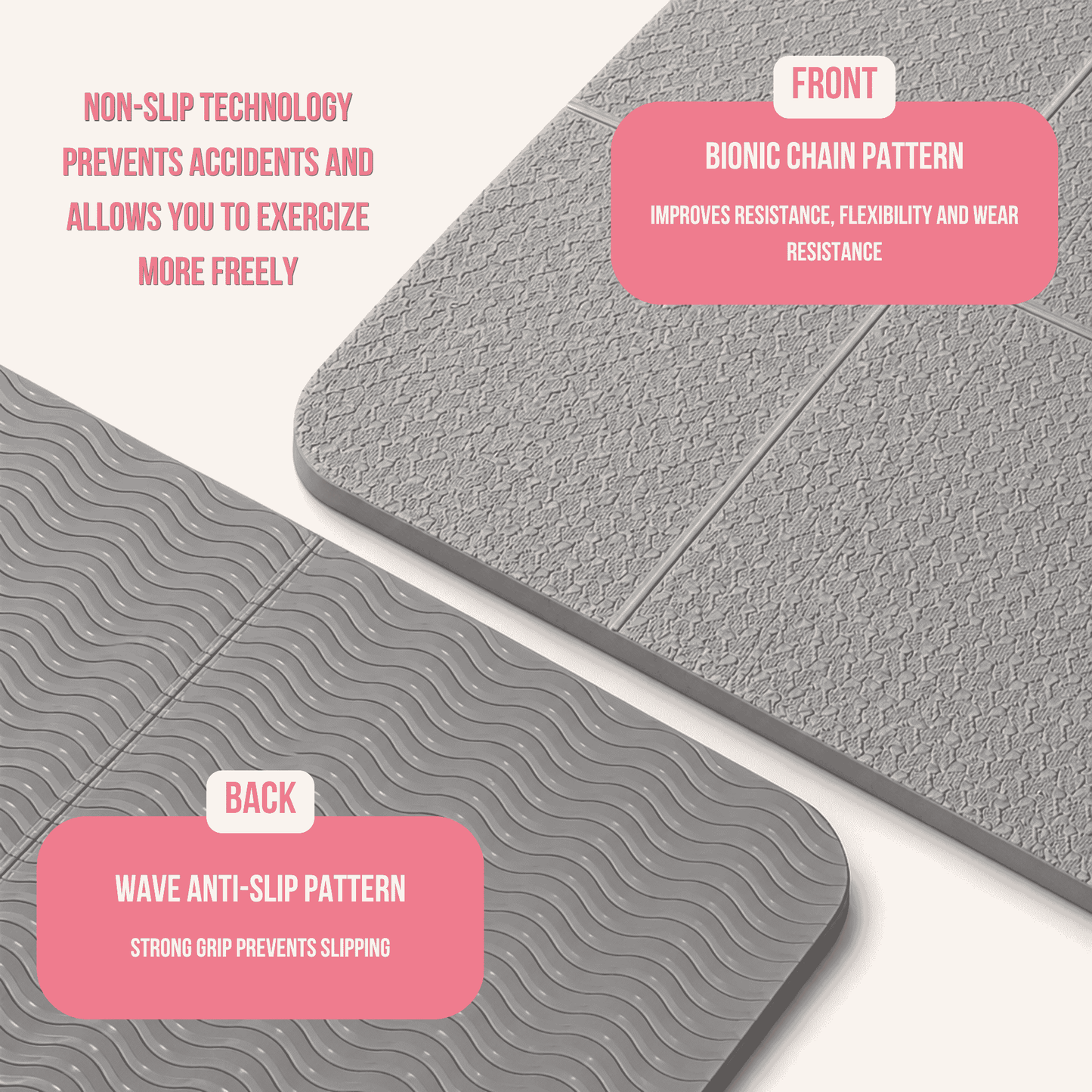 Extra Large 4mm Thick Non-Slip Yoga Mat for Yoga, Pilates, and Home Workouts