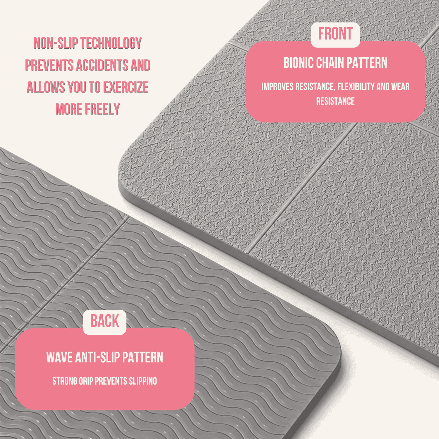 Extra Large 4mm Thick Non-Slip Yoga Mat for Yoga, Pilates, and Home Workouts