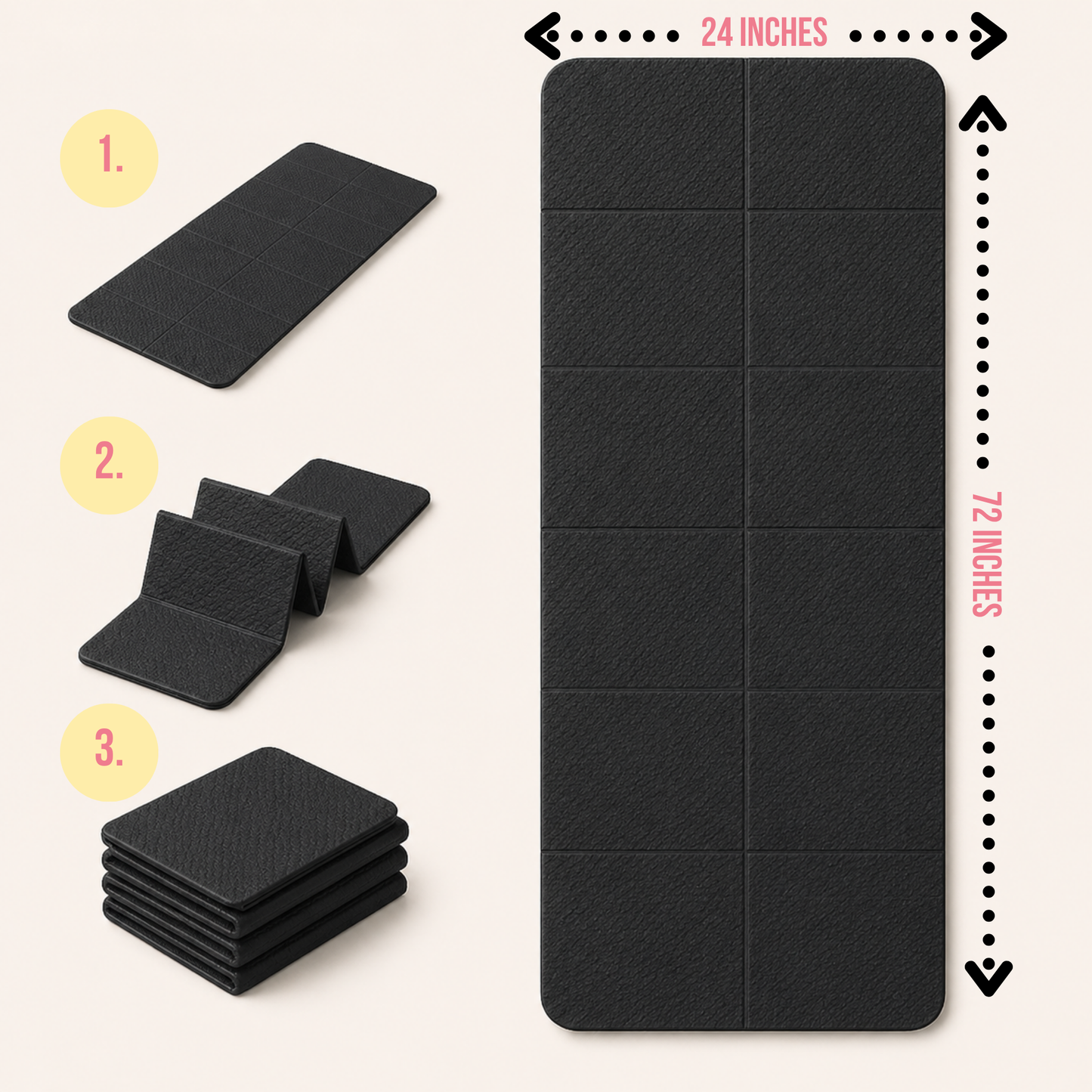 Extra Large 4mm Thick Non-Slip Yoga Mat for Yoga, Pilates, and Home Workouts