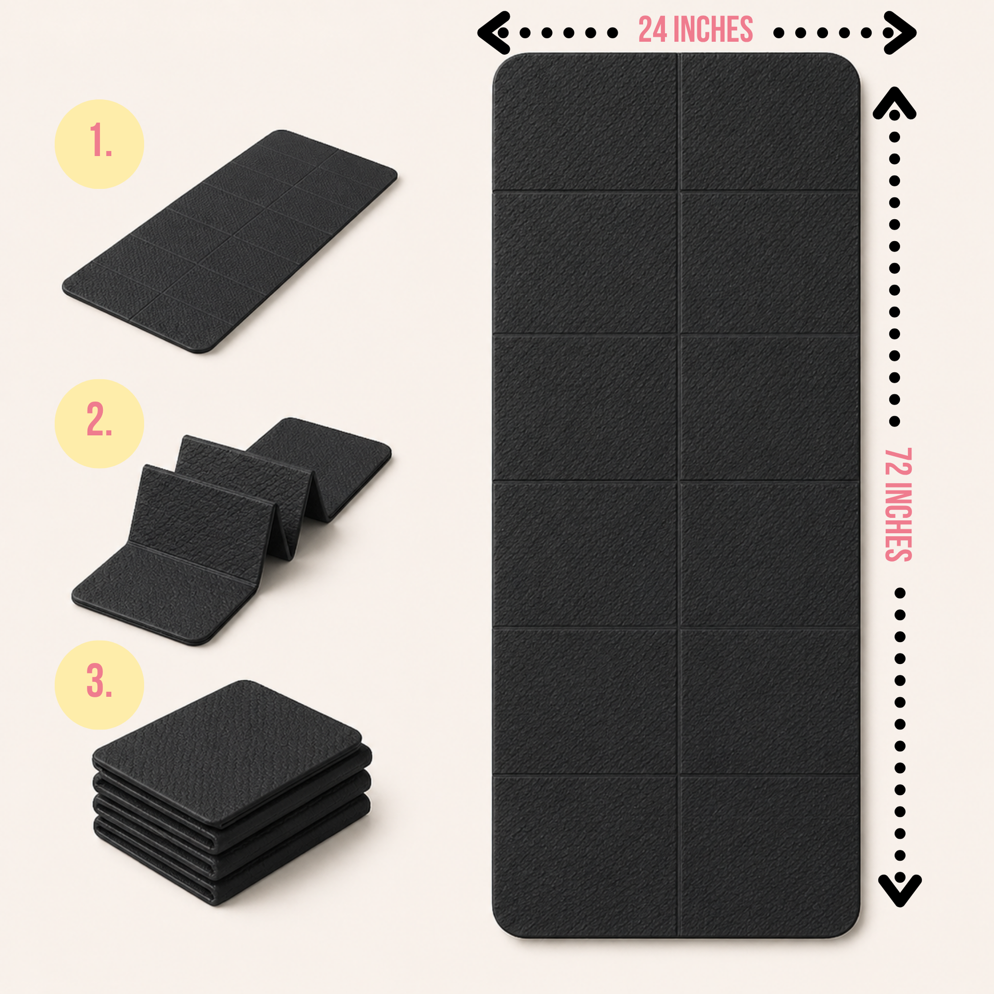 Extra Large 4mm Thick Non-Slip Yoga Mat for Yoga, Pilates, and Home Workouts