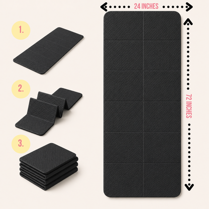 Extra Large 4mm Thick Non-Slip Yoga Mat for Yoga, Pilates, and Home Workouts