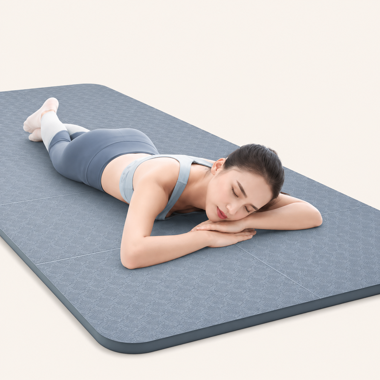Extra Large 4mm Thick Non-Slip Yoga Mat for Yoga, Pilates, and Home Workouts