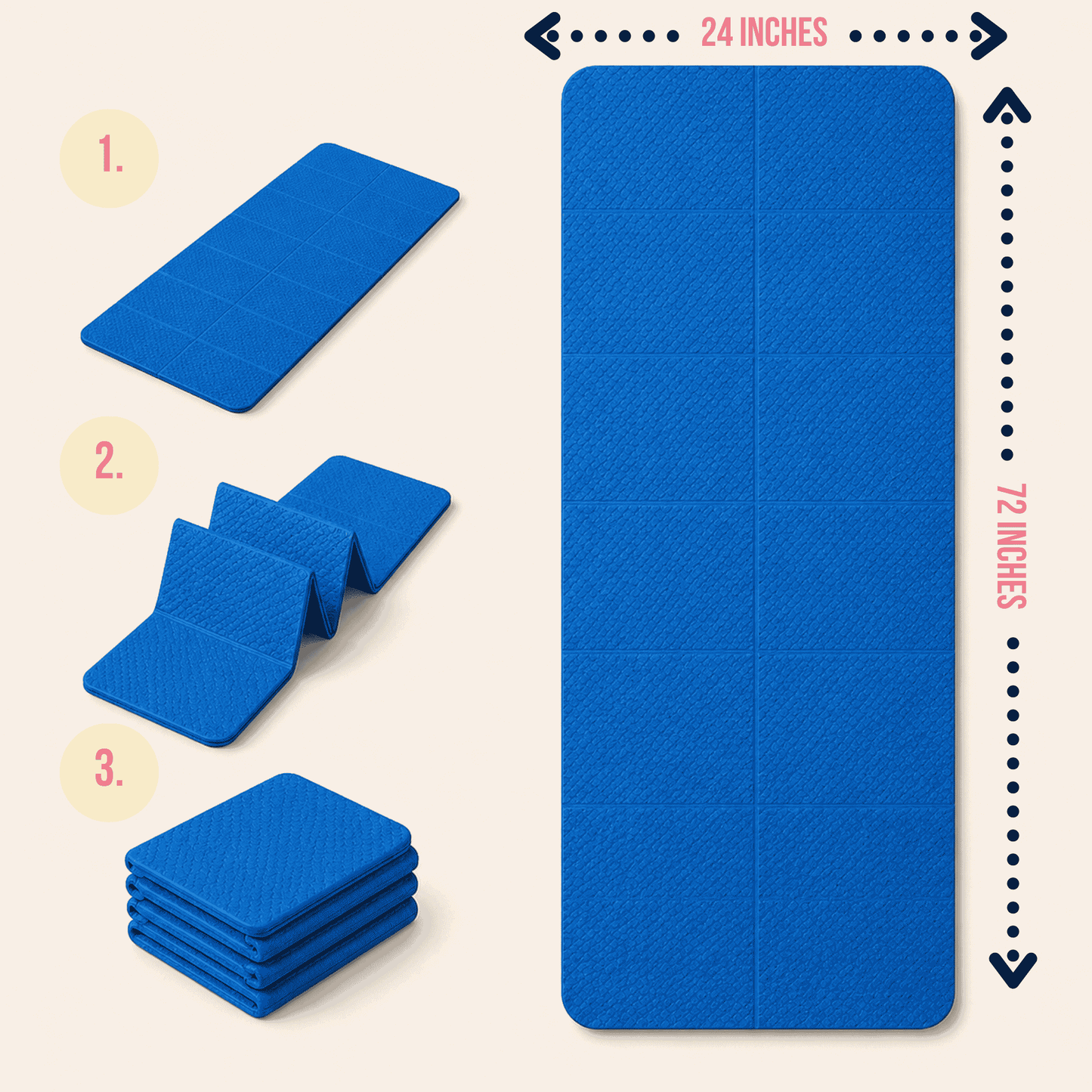 Extra Large 4mm Thick Non-Slip Yoga Mat for Yoga, Pilates, and Home Workouts