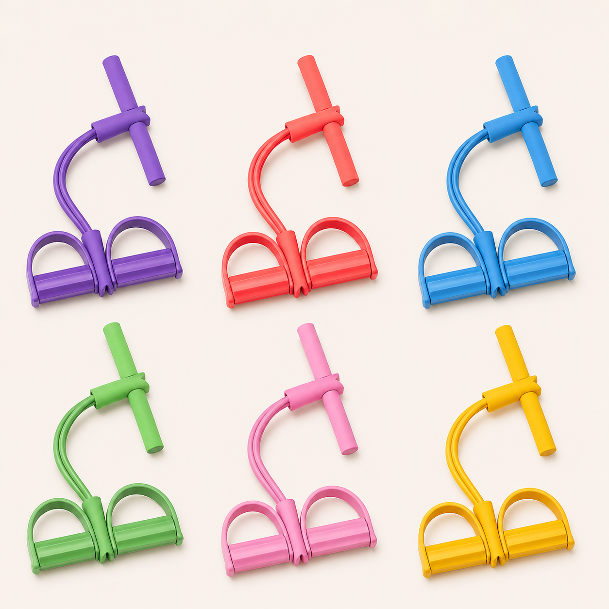 Transform Your Fitness Routine with the Ultimate 4-Tube Elastic Resistance Band – Durable Natural Latex Yoga Pedal Puller for Comprehensive Full-Body Toning and Stretching