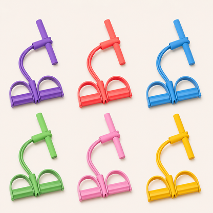 Transform Your Fitness Routine with the Ultimate 4-Tube Elastic Resistance Band – Durable Natural Latex Yoga Pedal Puller for Comprehensive Full-Body Toning and Stretching
