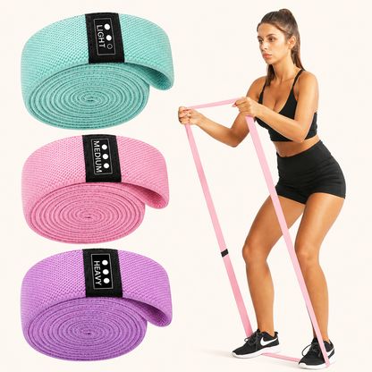 Elevate Your Workouts with Our 3-Piece Fabric Resistance Band Set - Perfect for All Fitness Levels!