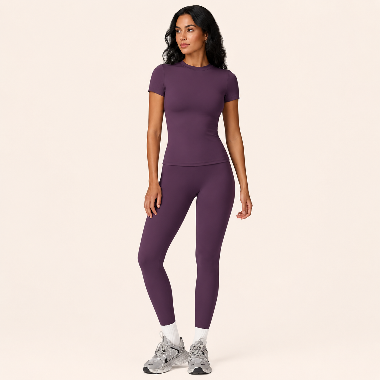 Elevate Your Workout with Our Stylish Women's 2-Piece Yoga Set - Long Sleeve Tracksuit & High Waist Flared Leggings for Ultimate Comfort and Performance