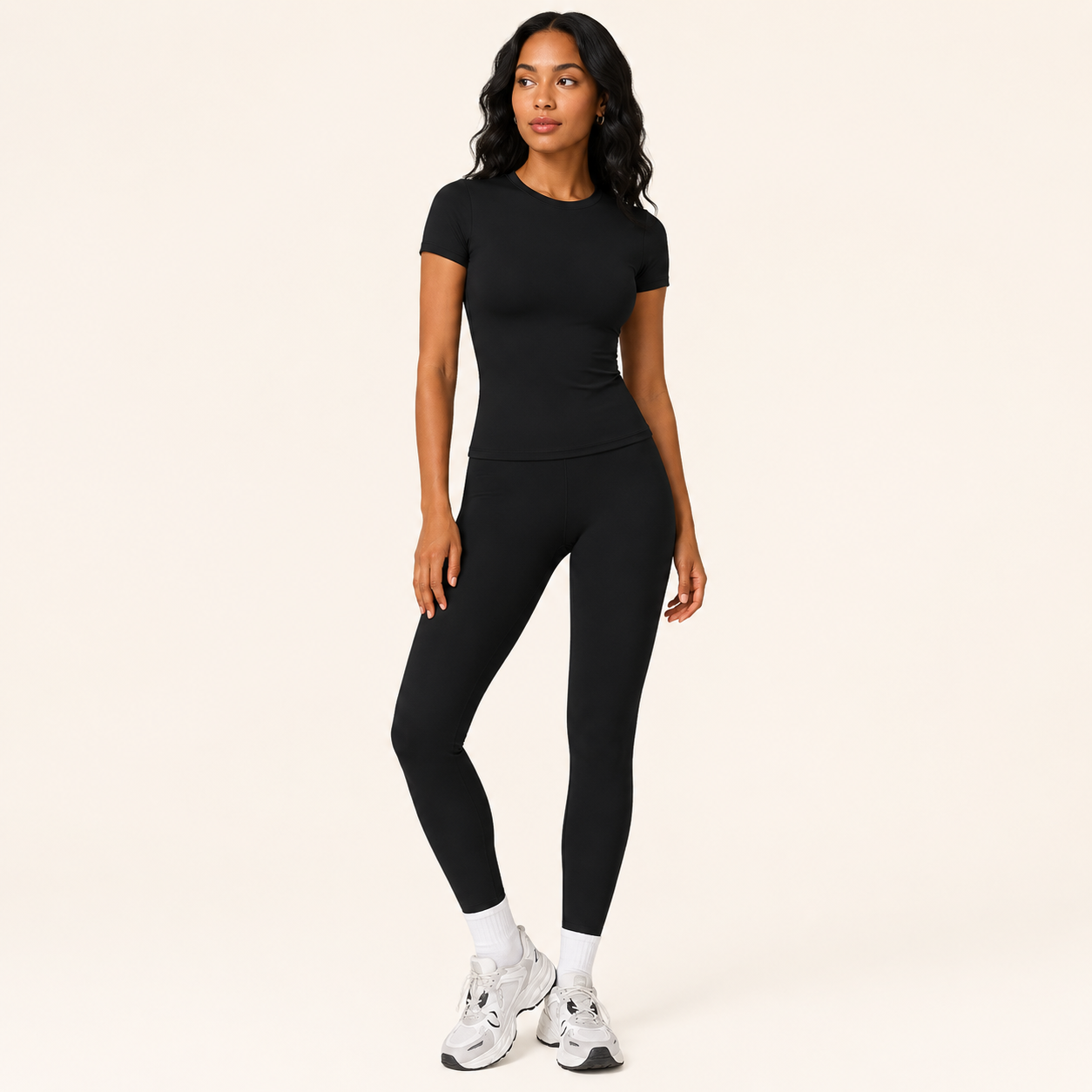 Elevate Your Workout with Our Stylish Women's 2-Piece Yoga Set - Long Sleeve Tracksuit & High Waist Flared Leggings for Ultimate Comfort and Performance