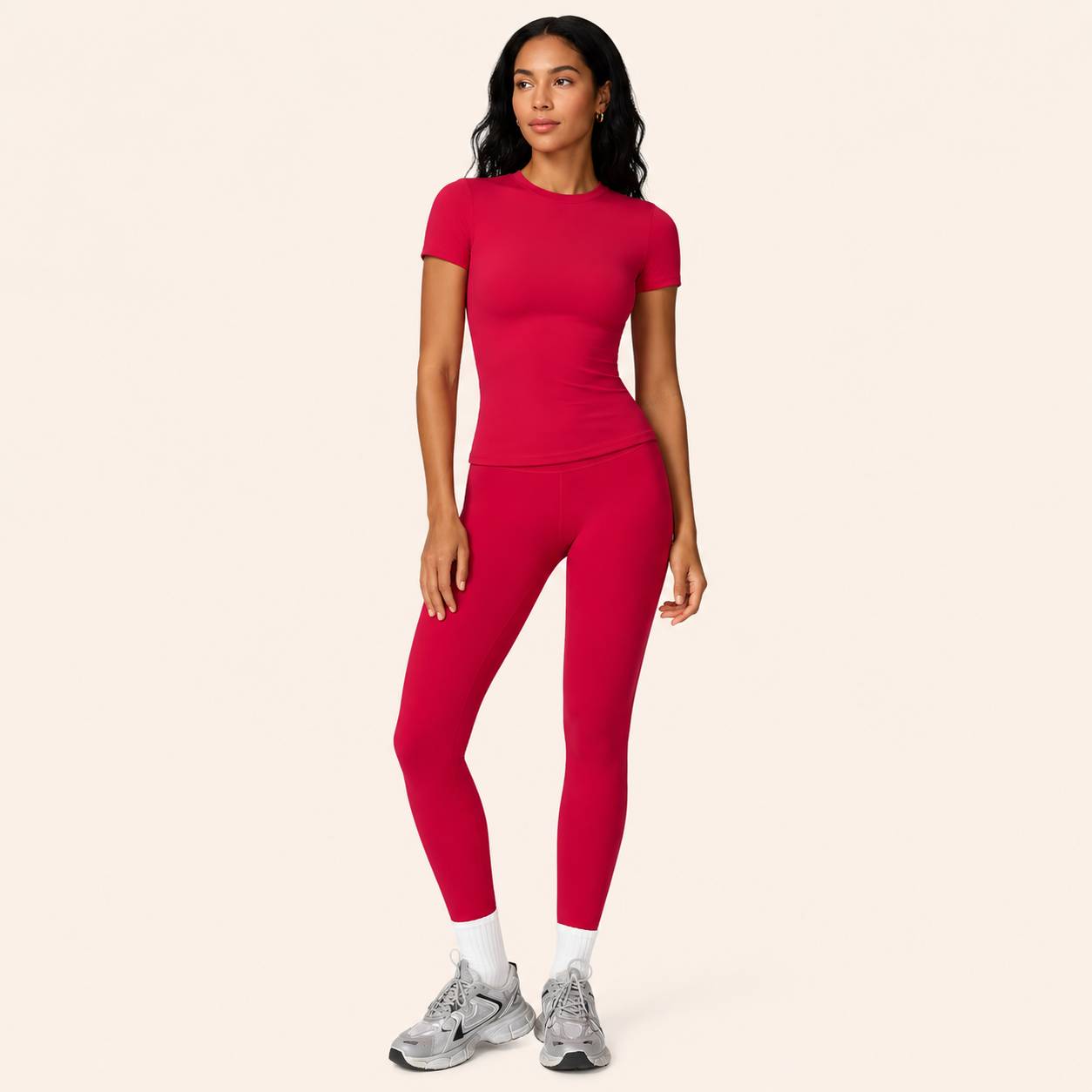 Elevate Your Workout with Our Stylish Women's 2-Piece Yoga Set - Long Sleeve Tracksuit & High Waist Flared Leggings for Ultimate Comfort and Performance