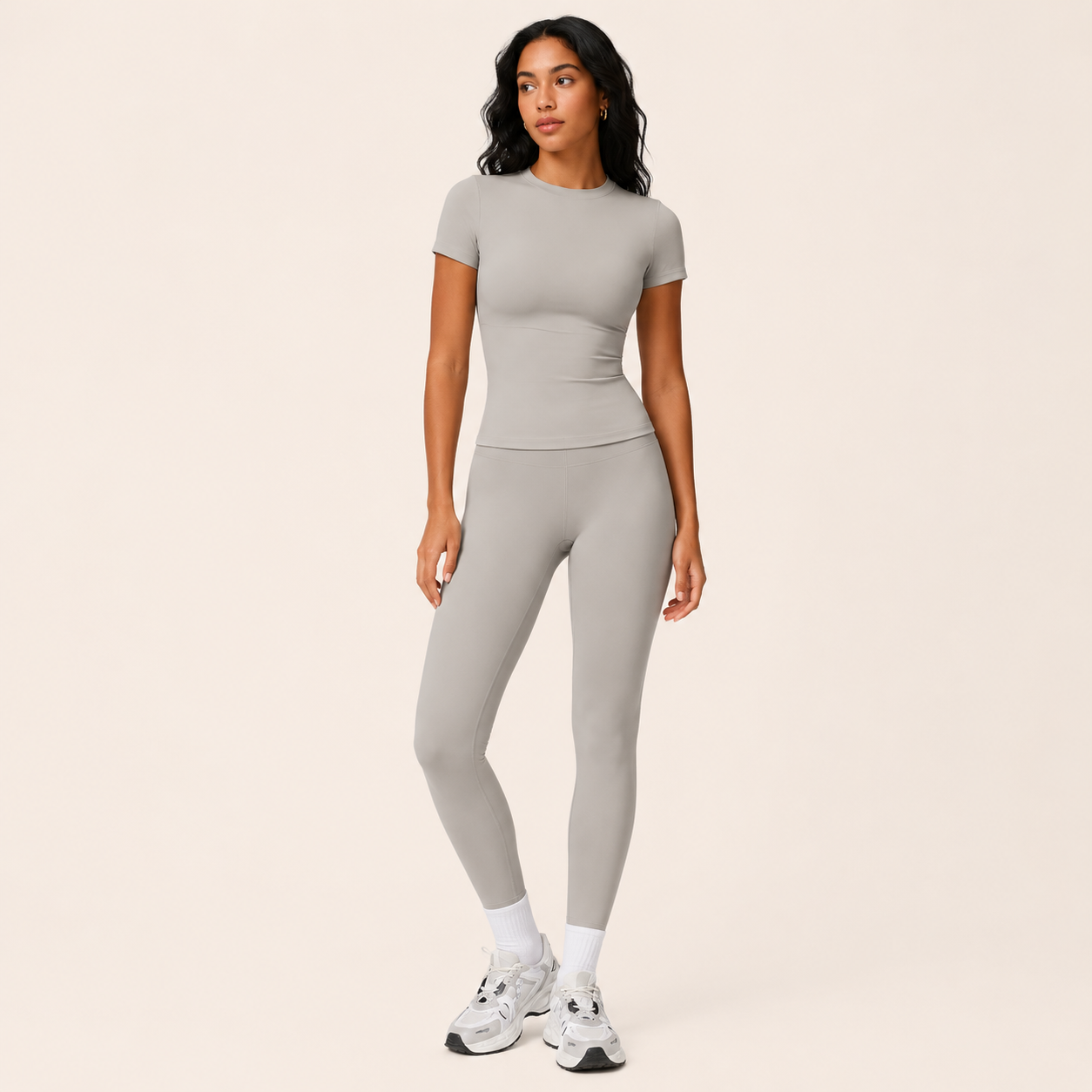 Elevate Your Workout with Our Stylish Women's 2-Piece Yoga Set - Long Sleeve Tracksuit & High Waist Flared Leggings for Ultimate Comfort and Performance
